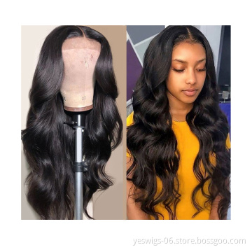 Cheap Wholesale Brazilian Virgin Human Hair Wig Body Wave 5X5 Lace Frontal Closure Wigs for black women Full Hd Lace Front Wig